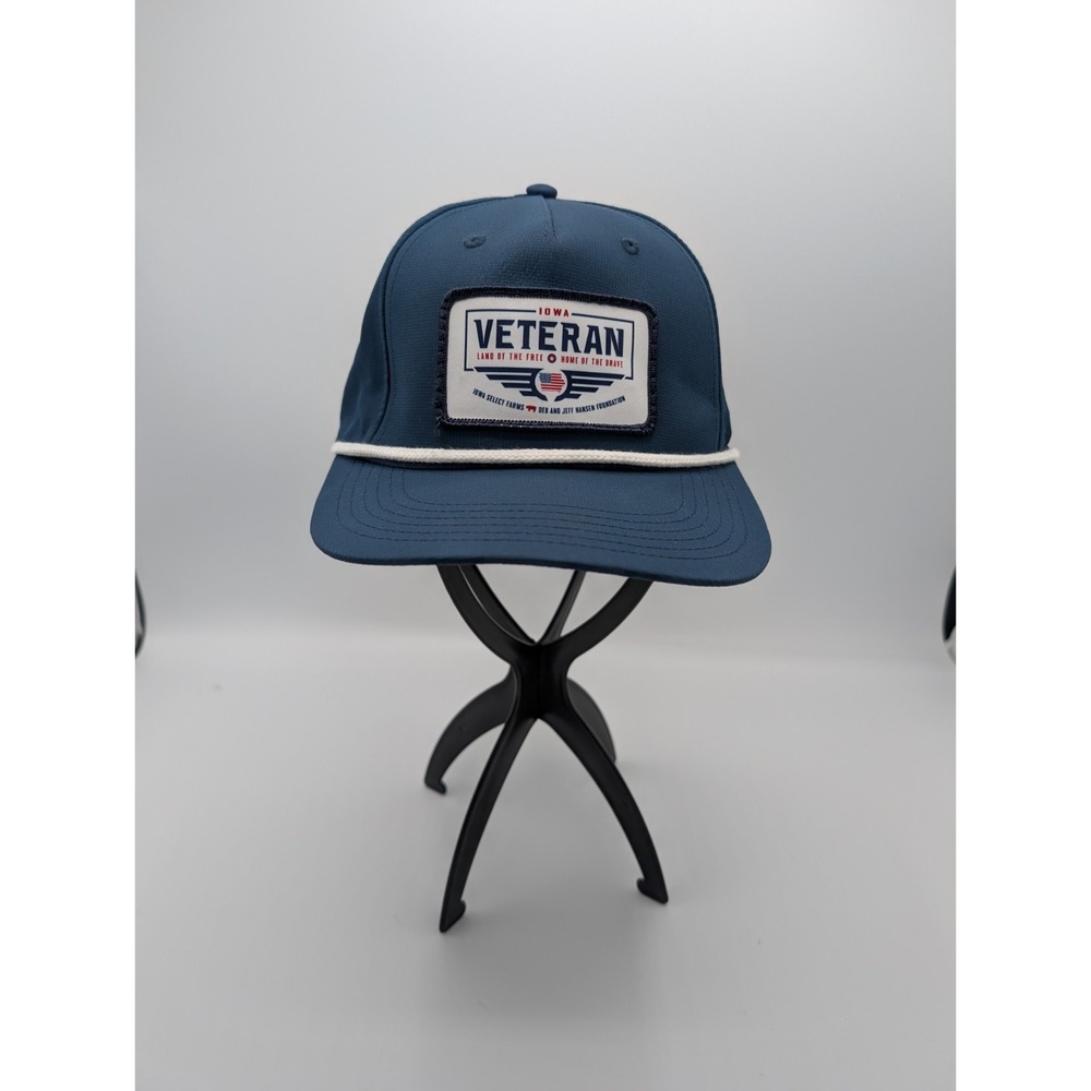 IOWA VETERAN ARMY BLUE SNAPBACK ROPE HAT CAP ADJUSTABLE